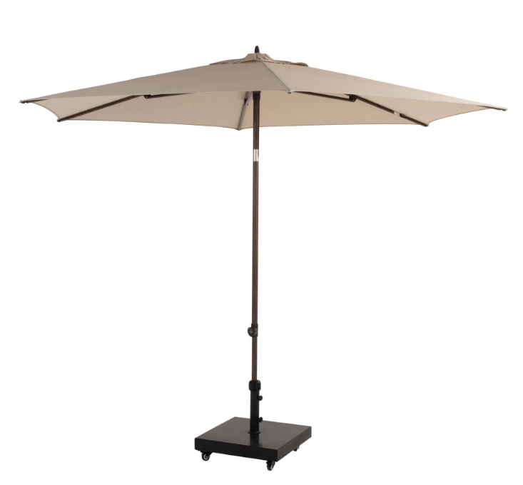 4SO | Parasol Azzurro Wenge Frame Beach Ø300cm 195g/m2 Doek:100% Solefin Verstelb in Hoogte Tilt: 2 Richtingen