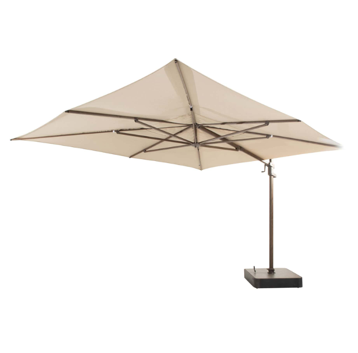 4SO | Parasol Finca Zweefparasol Wenge Frame - Beach Doek:100% Solefin Draaibaar Kantelbaar 300x400cm