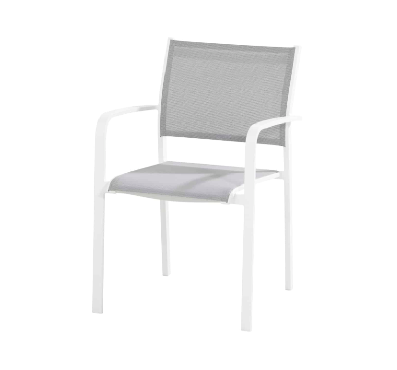 4SO | Tuinstoel Tosca Dining Chair Stapelbaar wit frame