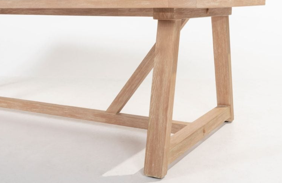 4SO | Tuintafel Onderstel Noah Dining Base Brushed Teak 260x100cm H75cm