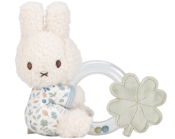 Little Dutch | Rammelaar Nijntje Lucky Leaves Ringrammelaar Blauw