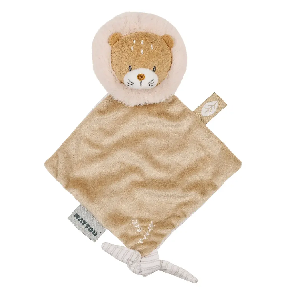 Nattou | Knuffeldoek Flo,Ernest&Oli Leeuw Ernest Bruin 19cm