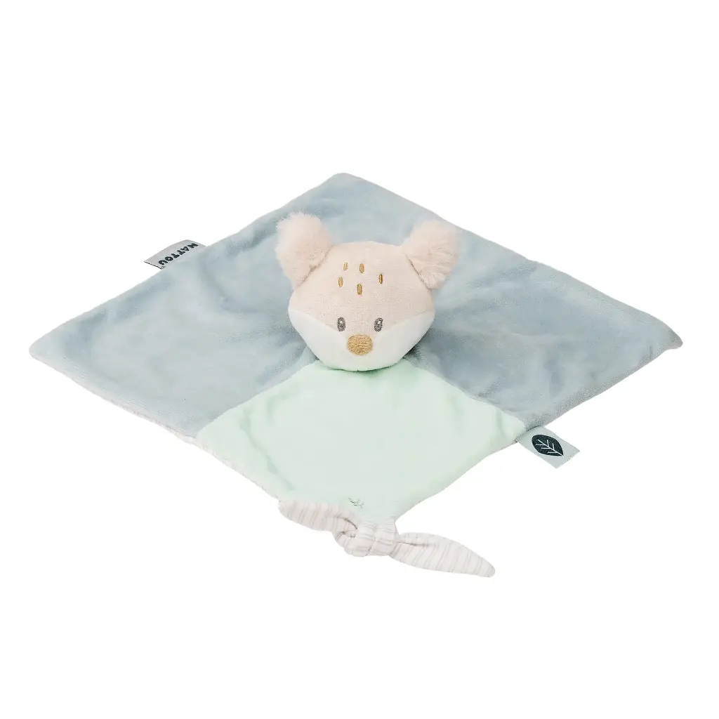 Nattou | Knuffeldoek Flo,Ernest&Oli Vos Flo Groen 27cm