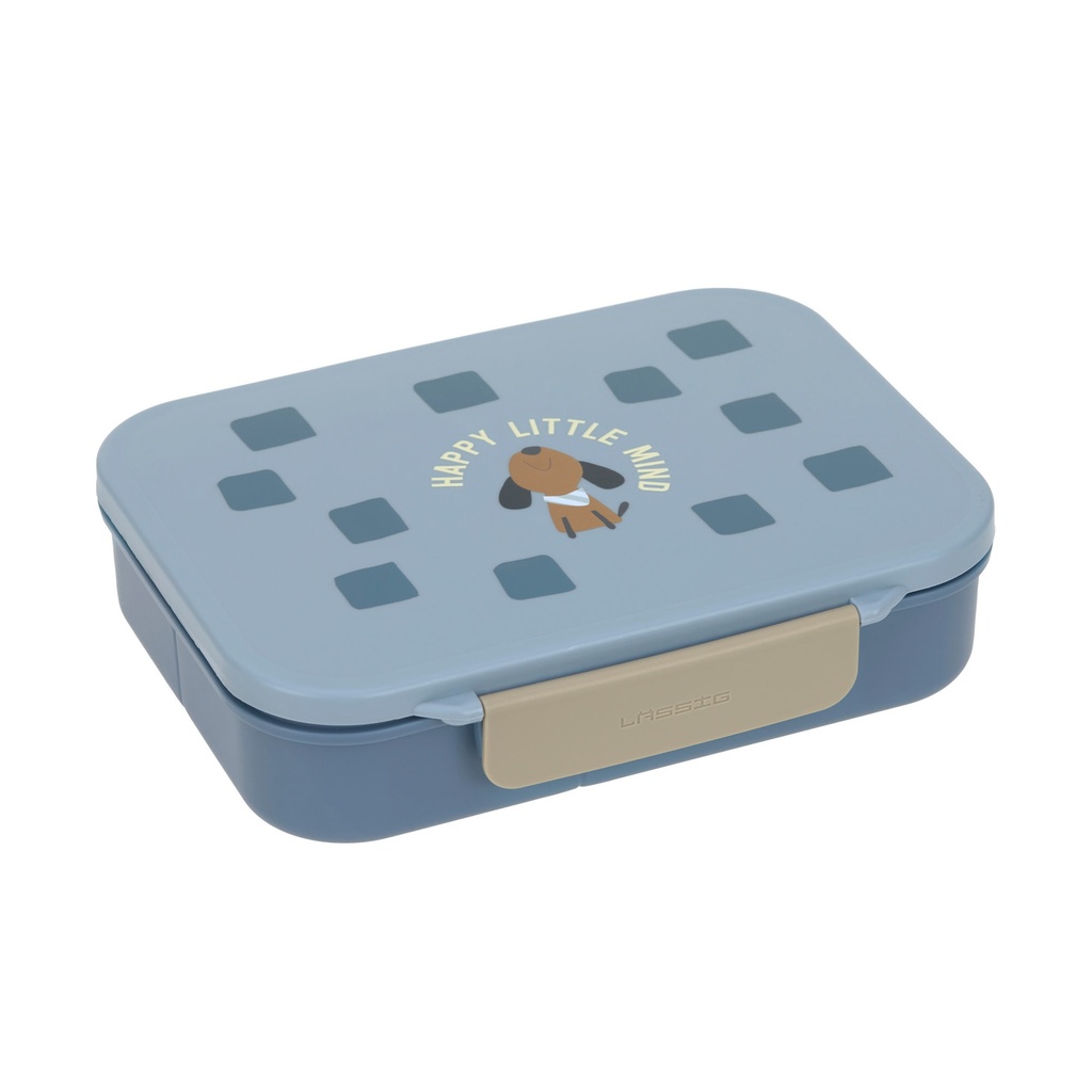 LAESSIG | Bento- Lunchbox | Patroon Party blauw/groen