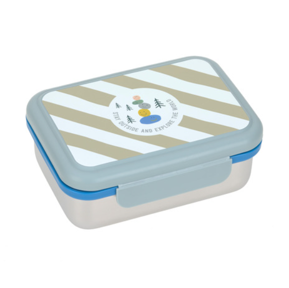LAESSIG | Lunchbox | RVS | Sunny Explorer groen/blauw