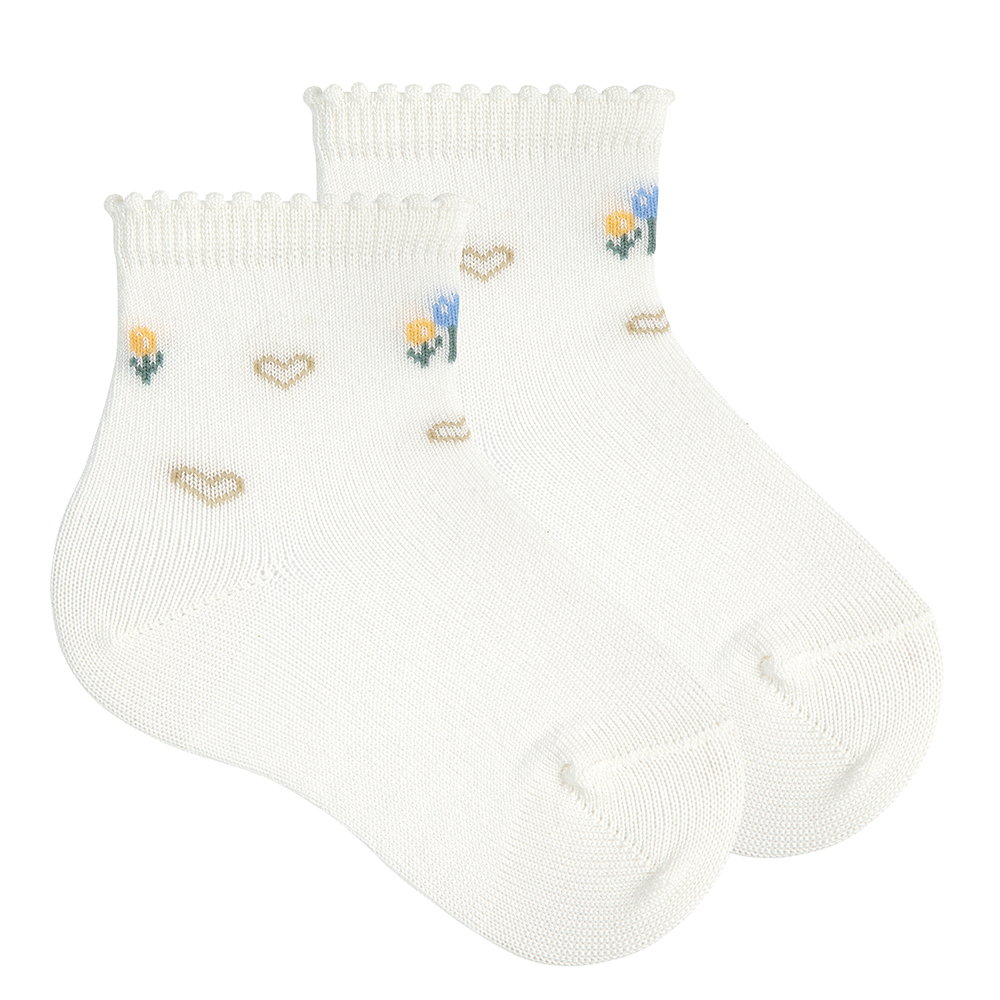 Condor | Kousen Tulip fancy short socks Nata