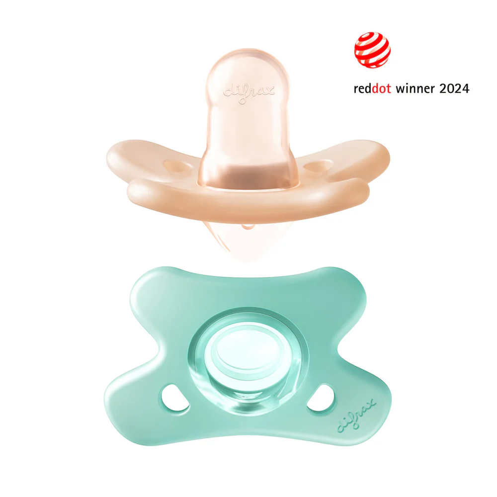 Difrax | Fopspeen Pinky Premature Soother Aqua/Moonstone 0-2M 2-pack