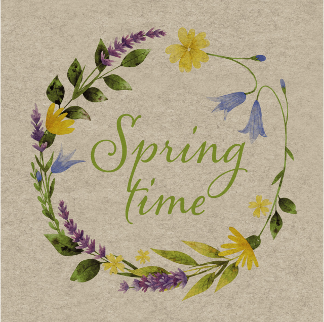 Duni | Servetten Spring Time 2-laags Recycled 33x33cm