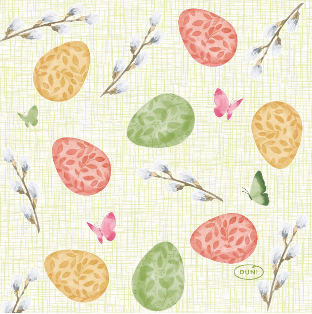 Duni | Servetten Joyful Spring 3-laags 24x24cm
