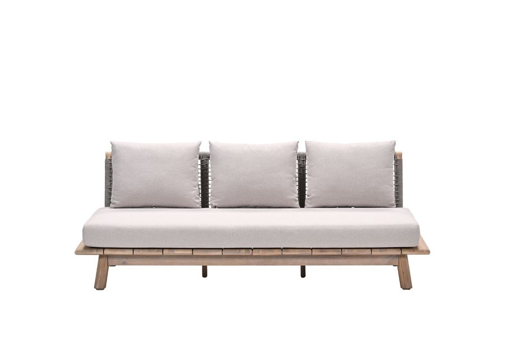 Garden Imp. | Lounge Lunar 3-zits Bank Acacia White Wash/Rope Taupe/Grey Sand