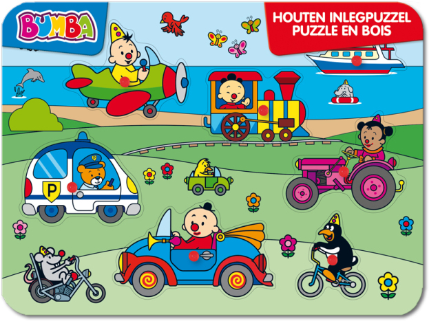 Bumba | Puzzel Voertuigen Inlegpuzzel Hout