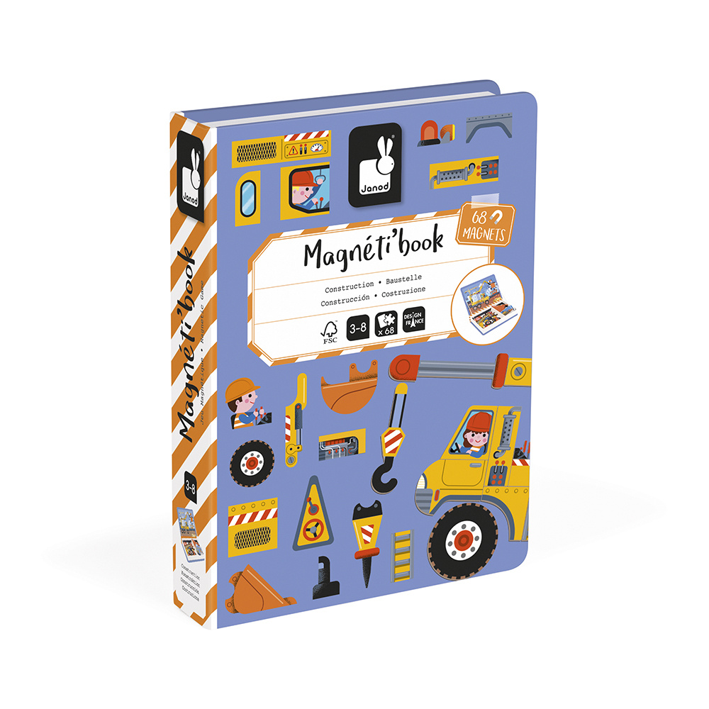 Janod | Magneetboek Magneti'book  Construction