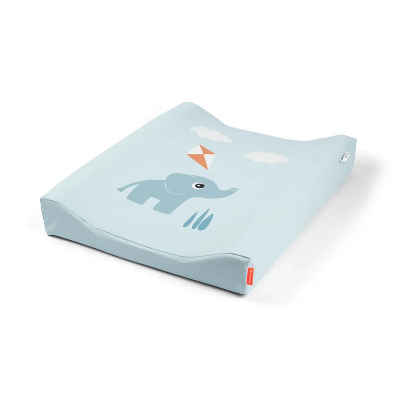 Done by Deer | Waskussen Playground Blue Changing Pad Olifant 50x65