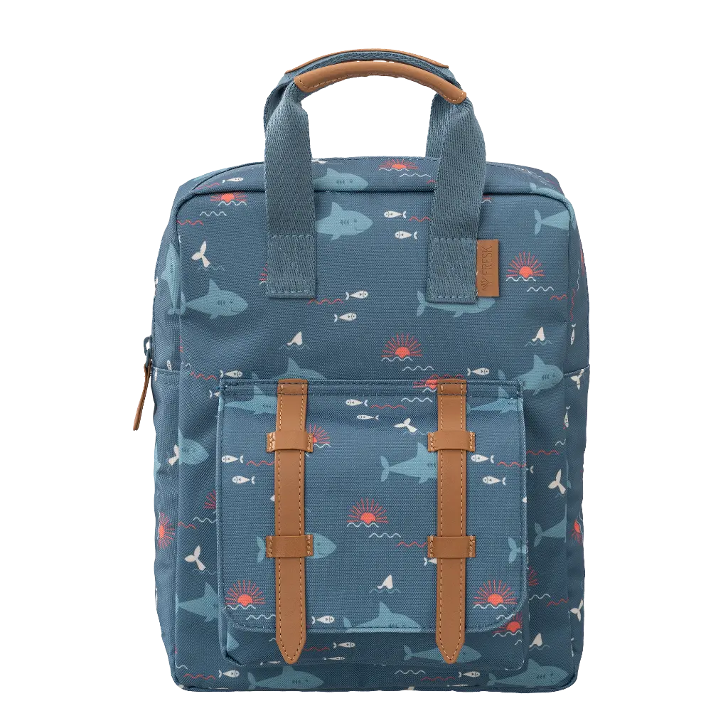 Fresk | Rugzak Shark Blauw 28x21cm