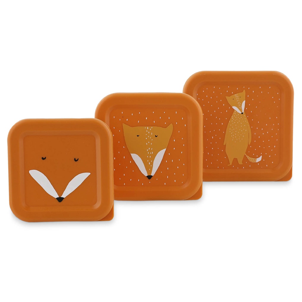 Trixie | Bewaarpotje Snack Box Mr. Fox Oranje 3-pack