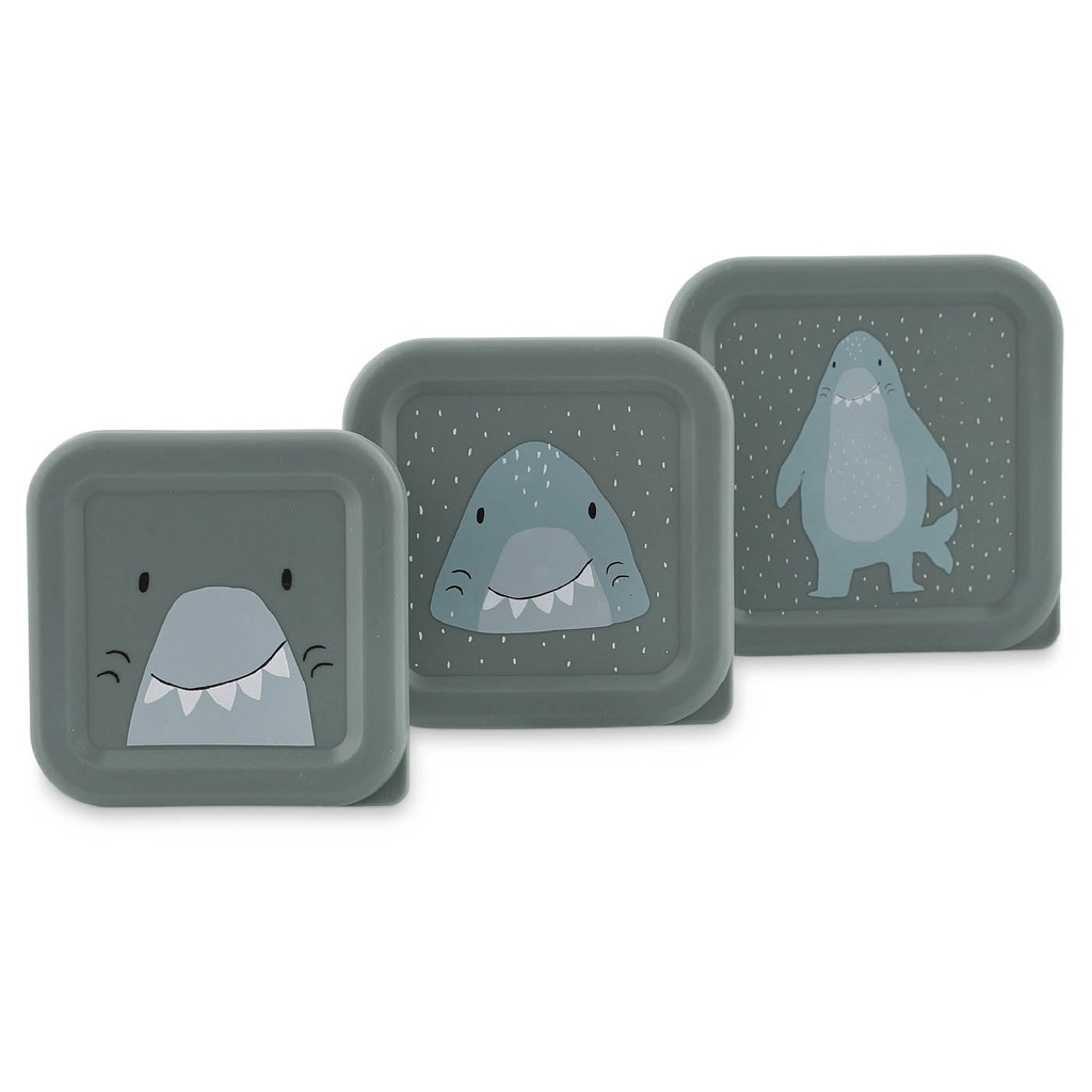 Trixie | Bewaarpotje Snack Box Mr. Shark Grijs 3-pack