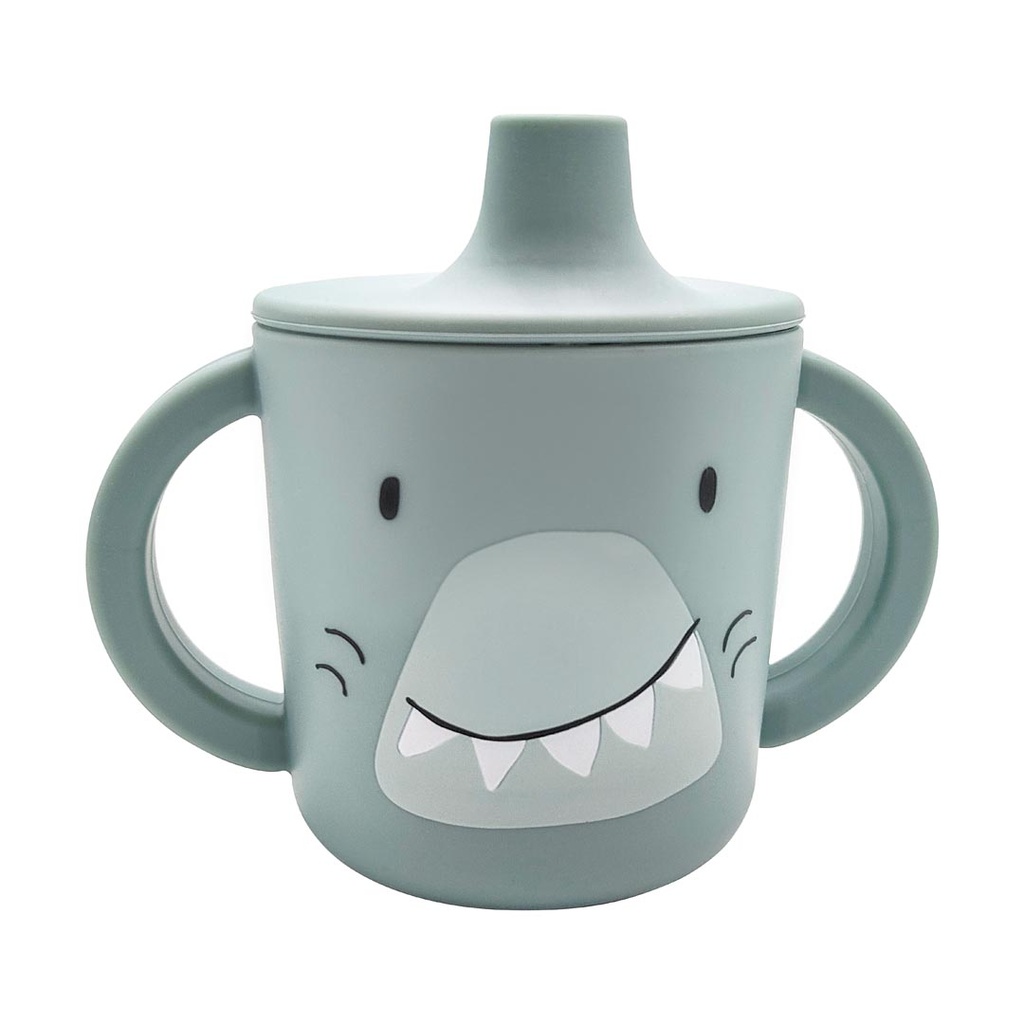 Trixie | Drinkbeker Mr. Shark Tuitbeker Silicone Grijs 200ml