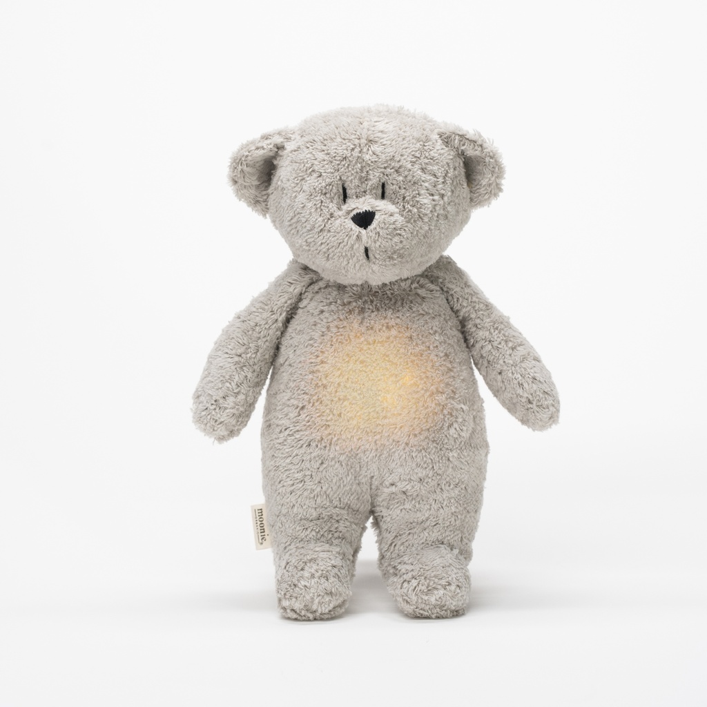 Moonie | Slaapknuffel The Humming Bear Gray Natur 2.0