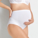 SLIP, Soft & Seamless, M, wit, uni, microfiber, naadloos, meegroeiend, met buikband over de buik