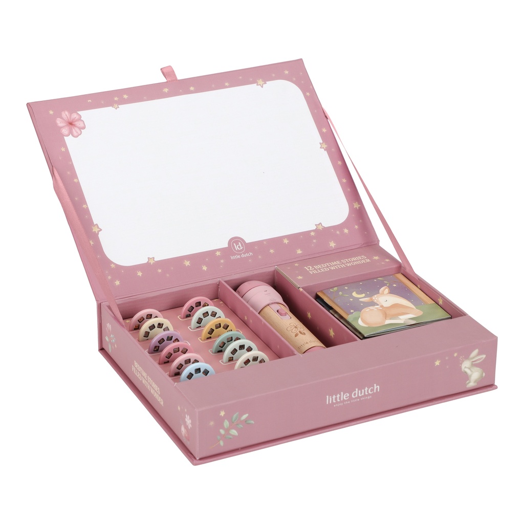 Little Dutch | Educatief Speelgoed Verhalen Projector Zaklamp Roze