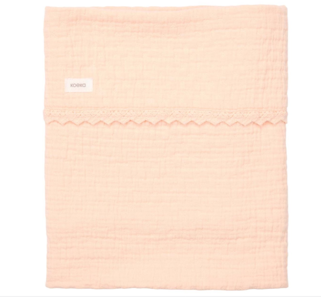 Koeka | Deken Lace Elba Peach 75x100cm