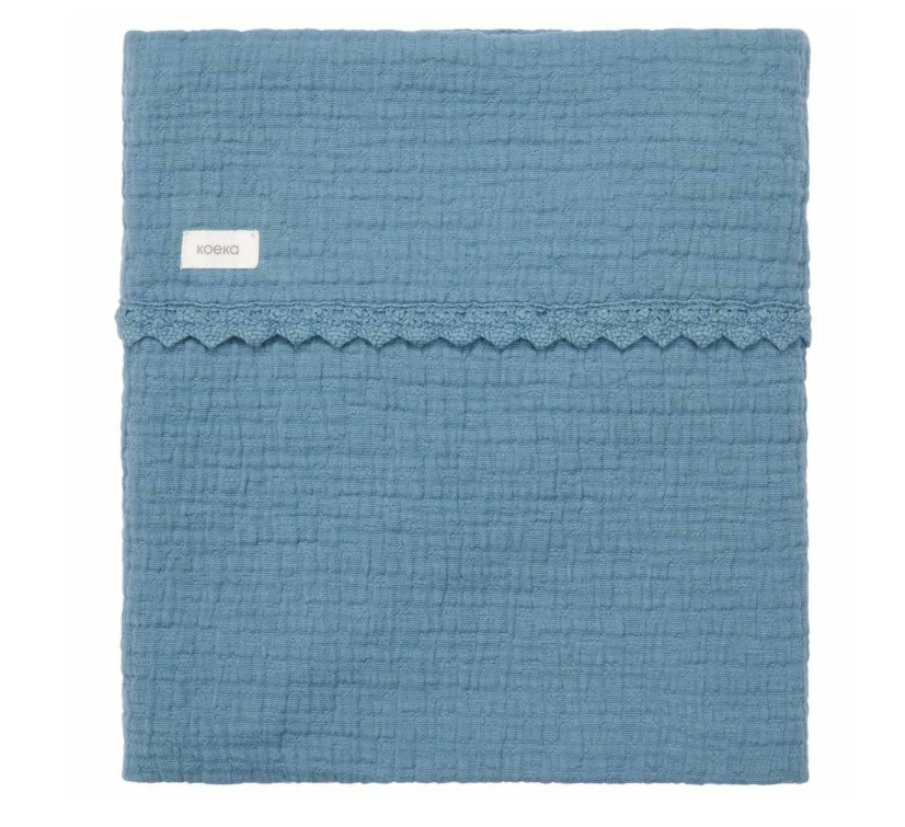 Koeka | Deken Lace Elba Bluestone 75x100cm