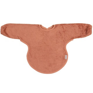 Timboo | Slabbetje met Mouwen Drukknopensluiting Bamboe Sunrise Orange Oranje 36x34cm