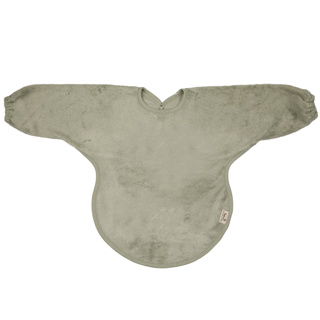 Timboo | Slabbetje met Mouwen Drukknopensluiting Bamboe Whisper Green Groen 36x34cm