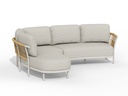 Tierra | Lounge Fresca Lounge Set Organic Complete Right Creme White 214x167x72cm