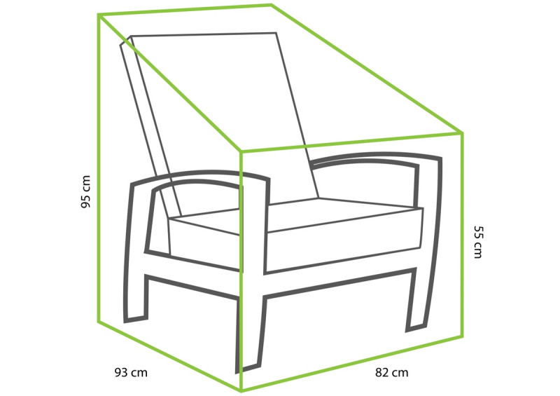 Tierra | Afdekhoes Cover For Valencia/Queens Lounge Chair 82x93x95/55cm