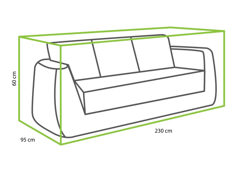 Tierra | Afdekhoes Cover For Wakkanda Lounge 3-Seater 230x95x60cm
