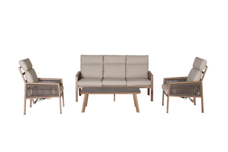 Tierra | Lounge Antonio Lounge Sofa Set Woodlook