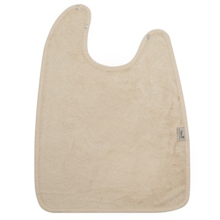 Timboo | Slabbetje XL Waterproof Drukknopensluiting Bamboe Feather Grey Grijs 37x50cm 