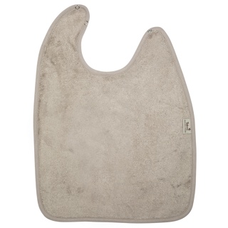 Timboo | Slabbetje XL Waterproof Drukknopensluiting Bamboe Feather Grey Grijs 37x50cm 
