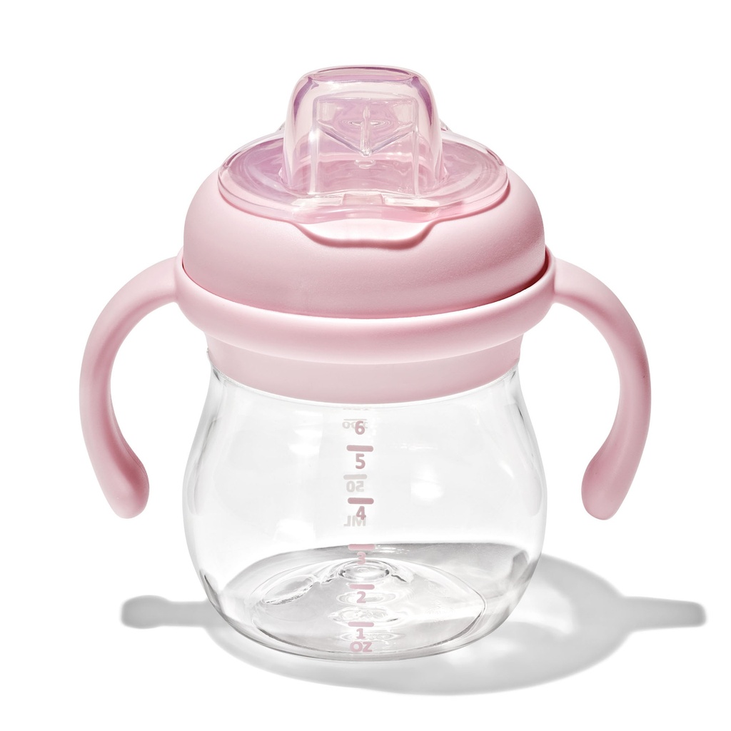 Oxo | Drinkbeker Transitions Antilekbeker met Zachte Tuit Afneembare Handvaten Blossom Roze 150ml