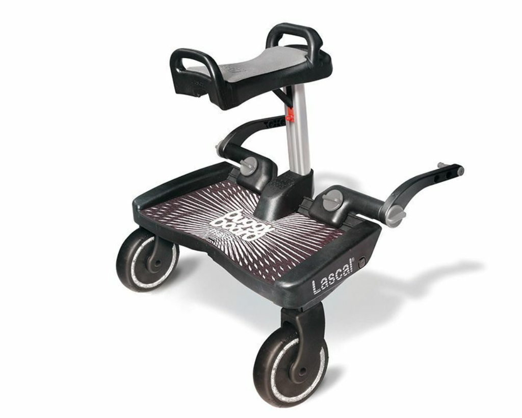 Lascal | Meerijplankje Maxi+ Black met Zitje Grey