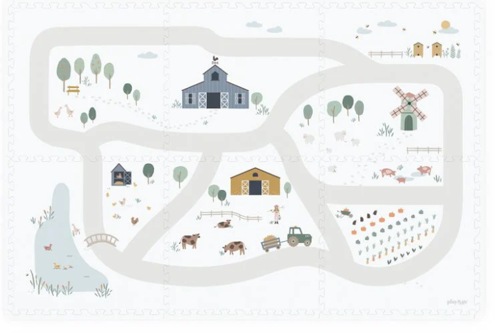 Play & Go | Puzzelmat Eevaa Farm 120 x 180 x 1.4 cm 