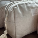 Living Nature | Toilettas Claire Linnen Beige 16x22cm
