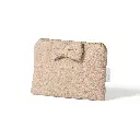 Living Nature | Toilettas Amélie losange CAMEL - grote strik 21 x 14 cm 