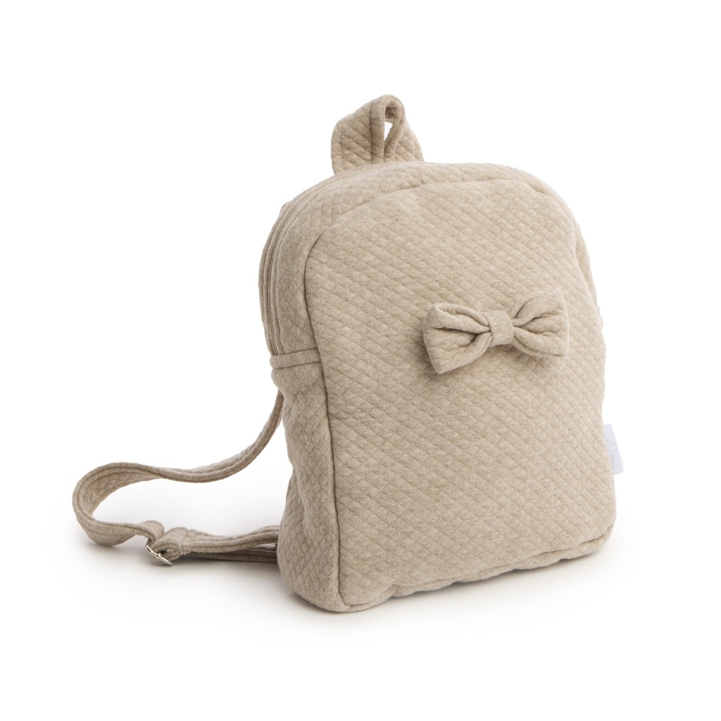 Living Nature | Rugzak Céline in losange camel - Bijhorende strik voor rugzak wordt los meegeleverd. 