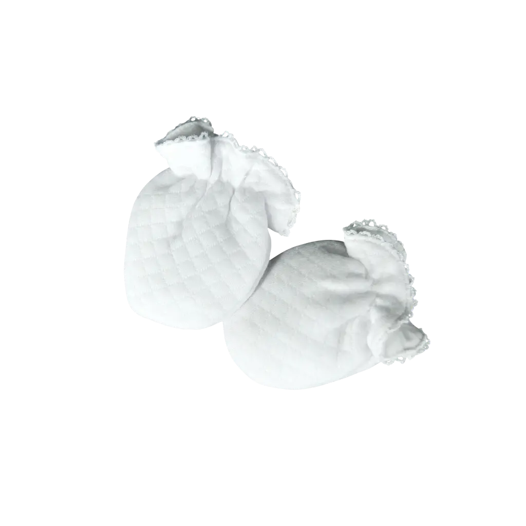 Living Nature | Antikrabwantjes Lux Losange Wit 0-3M