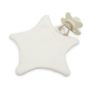 Living Nature | Fopspeendoekje Little Star in Losange Wit