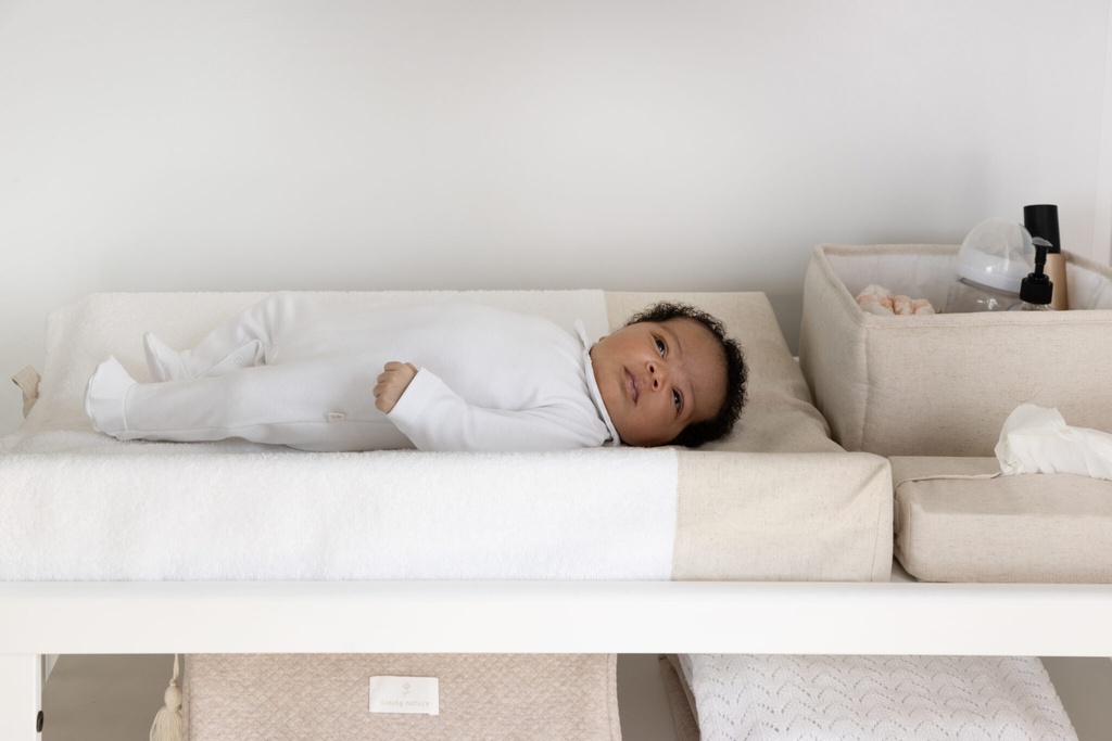 Living Nature | Waskussenhoes Badstof Linnen Beige 72,5x50x10cm