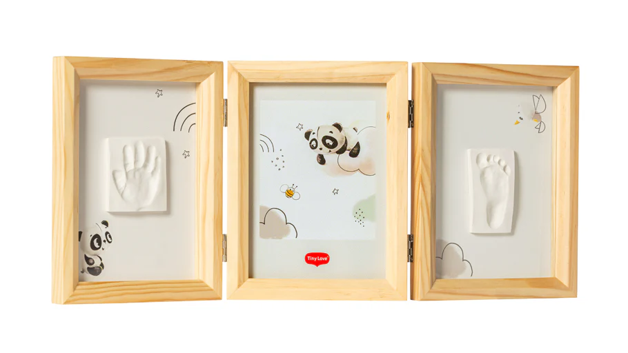 Tiny Love | Hand/Voetafdruk Double Frame Wooden
