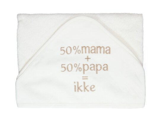 PetitVillain | Badcape 50% Mama + 50% Papa = Ikke Ecru 80x80cm