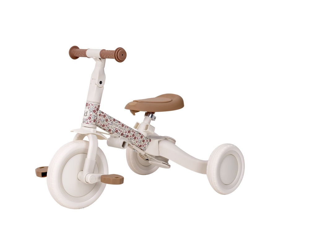 Little Dutch | Loopfiets/Driewieler 4-in-1 Sunny Flower Off White