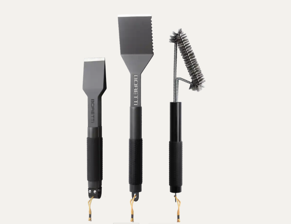 Boretti | Barbecueset Tang Compact/Spatel/Borstel 3-delig