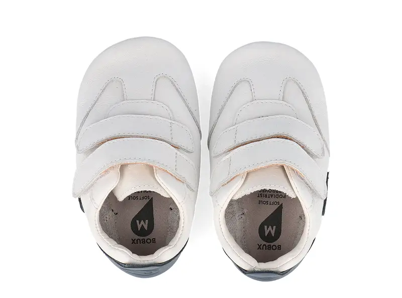 Bobux | Schoenen Soft Soles Pitch White/Navy