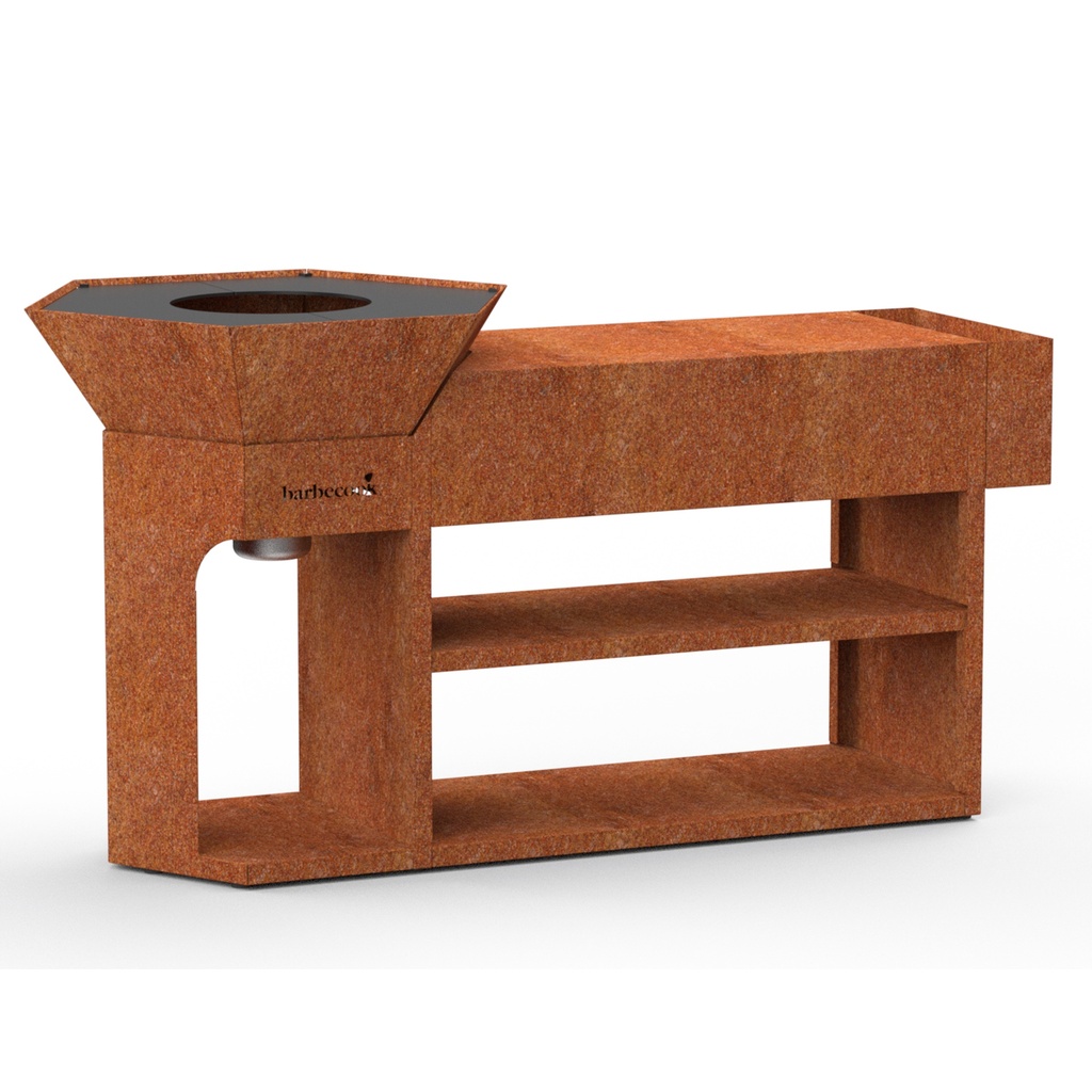 Barbecook | Barbecue Nestor Island Cortenstaal 190x55x100cm