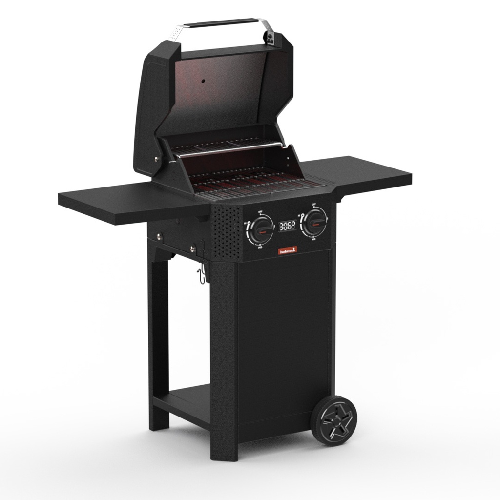 Barbecook | Barbecue E-Luca Elektrische Barbecue met Inklapbare Zijtafels Zwart 